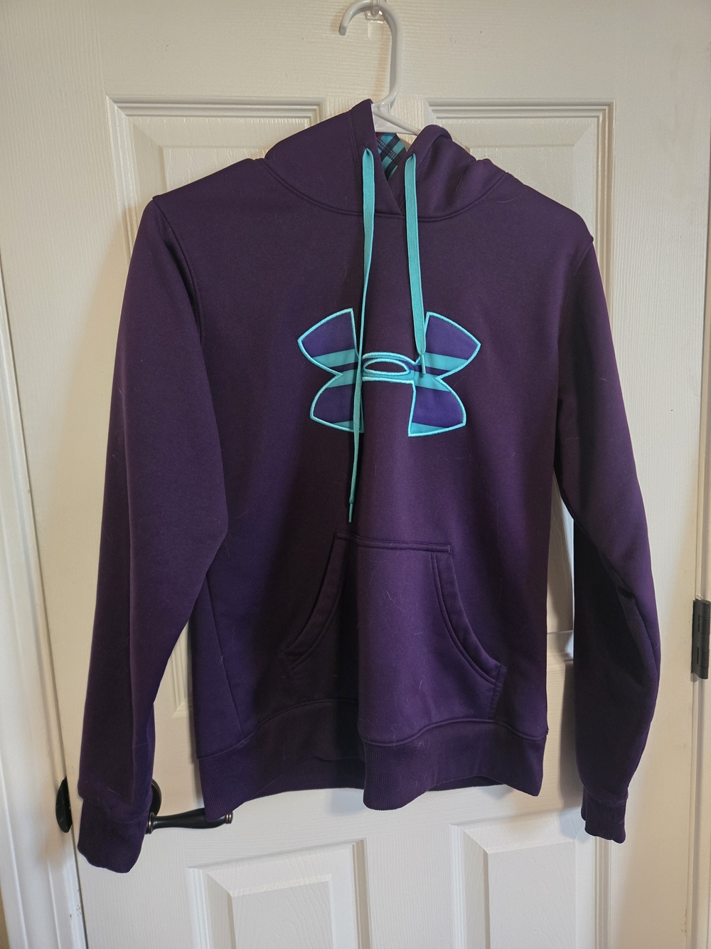 Under Armour Women's Purple Hoodie with Stripe Logo